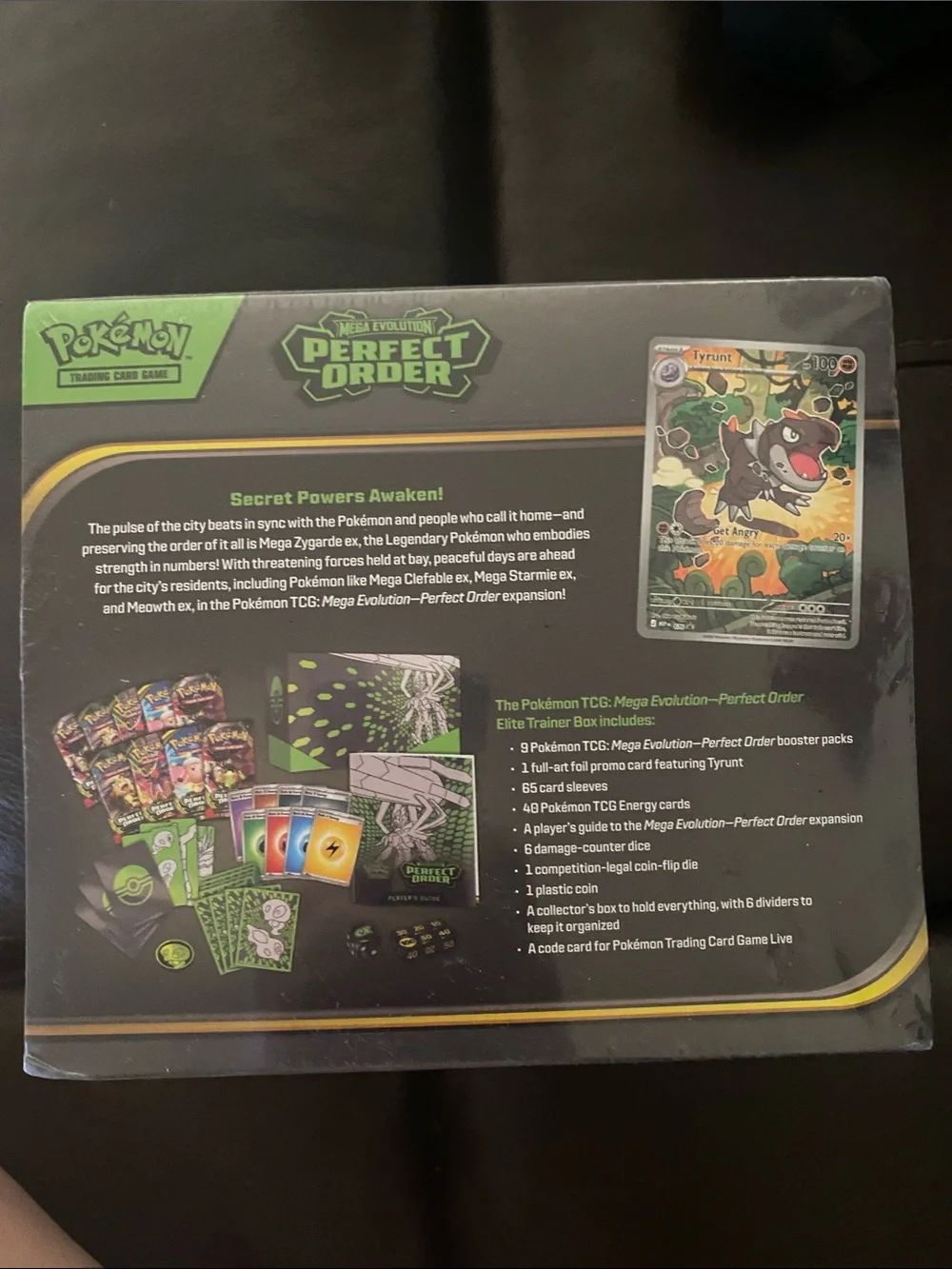 Pokemon Elite Trainer Box Mega Evolution Perfect Order - Black & Lime Green